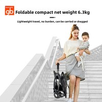 Goodbaby GB Poussette parapluie légère et pliable pour bébé avec dossier respirant pour s'asseoir et s'allonger Accessoire pour sièges auto pour enfants