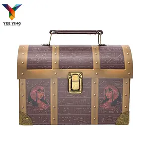 Luxury Package Suitcase Recycled Favors Storage Cardboard Treasure Chest Printing Colorful Paper Box
