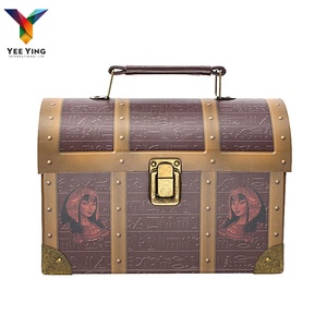 Luxury Package Suitcase Recycled Favors Storage Cardboard Treasure Chest Printing Colorful Paper Box