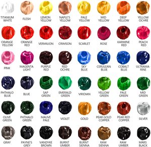 Bộ Sơn Acrylic Loại <span class=keywords><strong>48</strong></span> Màu/Ống (23 Ml 0.77 Oz) Họa Sĩ Sơn Phong Phú Không Độc Hại Không Phai Màu - Product Image 4