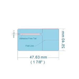 Etiqueta de Joyería de PET Naranja/Amarillo/Azul de 1x1 7/8 Pulgadas, Imprimible, Acabado Brillante, Transferencia Térmica, Etiqueta de Precio para Joyería - Product Image 3