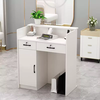 Bureau de réception moderne en bois au design minimaliste – Comptoir d'accueil pour mobilier de bureau