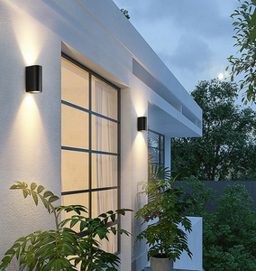 Lámpara de Jardín Exterior de 12W con Doble Cabezal, <span class=keywords><strong>Luminarias</strong></span> LED Nocturnas Únicas a Prueba de Agua con Base de Aluminio - Product Image 1