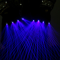 Sarung Tangan Laser Biru Fashion LED Menyala untuk Pesta DJ, Pertunjukan, Halloween, Natal, Diwali, Panggung Tari Iron Man
