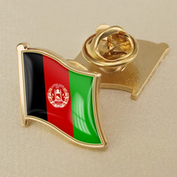 Qualité promotionnelle métal Afghanistan drapeau broche pays drapeau verrouillage tissu accessoire broche drapeau National Afghan broche Badge