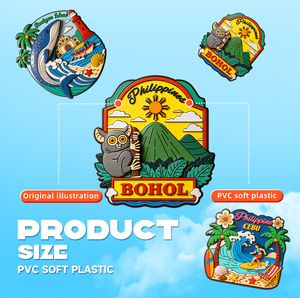 Imán de PVC con Diseño de <span class=keywords><strong>Faro</strong></span>, Iglesia y Playa de Bantayan, Filipinas, Solución Creativa Cultural Integral - Product Image 5