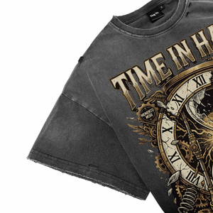 Camisetas de Hombre Oversize con Estampado Punk Vintage, Lavado Ácido y Efecto Desgastado, Transpirables, de Algodón, Estilo Casual Urbano, Alta Calidad, Venta al por Mayor - Product Image 4