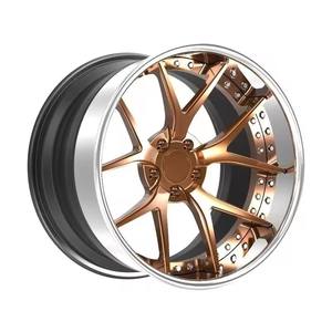 Llanta de coche forjada monobloque personalizada bronce 18 19 20 21 22 <span class=keywords><strong>23</strong></span> 24 pulgadas rueda de coche para BMW M3 Nissan GTR Chevrolet Corvette C6 Z06 - Product Image 3