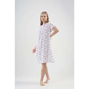 ชุดนอนแขนสั้นผู้หญิงอัลตี้ชุดนอนผ้าทอเนื้อนุ่มสีดำ - Product Image 5