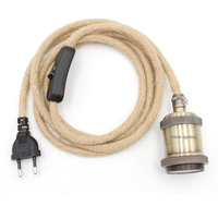 Youpin UK — cordon d'alimentation avec interrupteur ligne E27, douille de lampe fileté, support d'ampoule, anneau d'ombrage de lampe