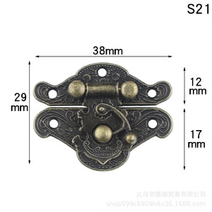 Cerradura para Muebles de Aleación de Zinc, Estilo Antiguo, Sin Llave, Hebilla para Caja de Regalo S42 S43 S20 S21 S22 S23 K57 K58 S44 S54 S55 K1 K2 K53 S76 K42 - Product Image 3