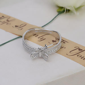 Anneau ouvert en argent S925 avec nœud papillon réglable, accessoires en perles DIY, support vide, 260 composants et trouvailles de bijoux - Product Image 4