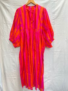 Vestido largo maxi de algodón, transpirable, para uso diario, suministro directo de fábrica, de proveedor indio. - Product Image 2