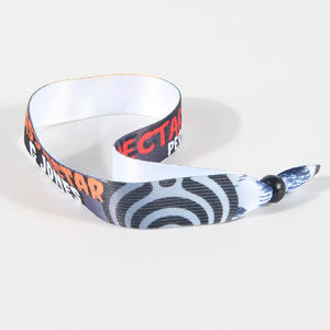 Individuelles Festival Stoff-Armbänder Polyester umweltfreundlicher Stoff Armband-Armband für Veranstaltungen - Product Image 4