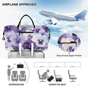 Bolsa de Gimnasio con Estampado Hawaiano Personalizado Puakenikeni Hau, Ligera, para Viaje, con Neceser, Venta al Por Mayor - Product Image 5