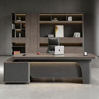 Table et chaise de bureau de direction ergonomiques et durables JINS, table en bois moderne en forme de L avec tiroirs