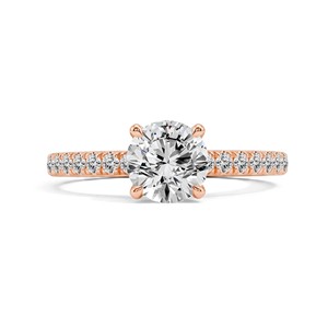 Premium Two Tone Yellow Gold Lab Created Diamond <b>Ring</b> for Women in 10KT 14KT 18KT Gold Wedding Engagement Fine Jewelry - Product Image 3