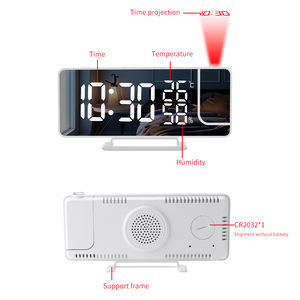 Proyector de proyección eléctrica con conexión de espejo, Am, Fm, multifuncional, Am/Fm, Led, alarma, reloj de <span class=keywords><strong>Radio</strong></span> eléctrico multifunción - Product Image 4