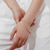 Bracelet tennis de luxe en argent sterling S925 de 4 mm avec moissanite en forme de cœur, design doré, bijoux de mode pour femmes, vente en gros