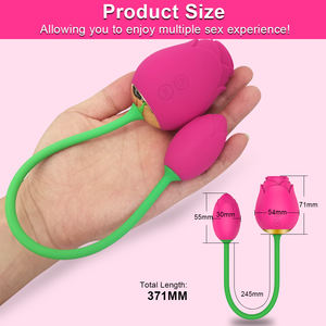 Usa Magazijn Rose Vibrator Seksspeeltje Voor Vrouw En Mannen Cock Ring Massage Masturbatie Sexy Speelgoed Automatisch Seksspeeltje Dildo 'S Voor - Product Image 4