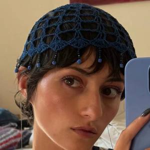 Patrón de Gorro de Malla de <span class=keywords><strong>Crochet</strong></span> 2026, Gorro de <span class=keywords><strong>Crochet</strong></span> Azul, Gorro de Malla de <span class=keywords><strong>Crochet</strong></span>, Tutorial de Gorro de <span class=keywords><strong>Crochet</strong></span>, Accesorios para la Cabeza OEM/OEM - Product Image 2