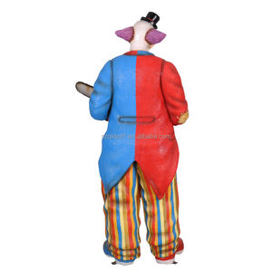 Vacaciones Halloween evento Fiesta decoración fibra de vidrio estatua Navidad miedo <span class=keywords><strong>payaso</strong></span> con motosierra - Product Image 4