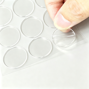 Autocollant adhésif antidérapant en caoutchouc transparent, coussinet plat auto-adhésif avec masquage pour pieds de meubles et appareils électroménagers - Product Image 1