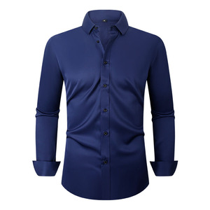 Camicia Casual da <span class=keywords><strong>Uomo</strong></span> a Quadri Elastica e Comoda Primavera-Autunno 2026, Manica Lunga, Alta Qualità, Moda Maschile - Product Image 6