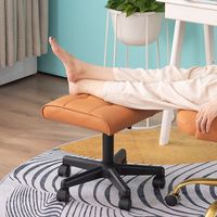 Repose-pieds ergonomique en cuir réglable, tabouret de canapé, design contemporain durable pour la maison et le bureau