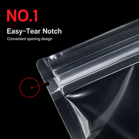 Stock en gros de sachets doypack transparents, sachets doypack debout recyclables, emballage alimentaire en plastique pour le thé matcha