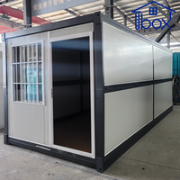 Bureau préfabriqué pliable insonorisé, conteneur portable, unité de travail mobile temporaire urbaine