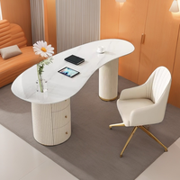 Ensemble de bureau et de chaise en marbre moderne de luxe léger pour usage médical et de beauté, design modulaire