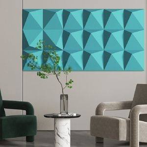 Panneaux muraux acoustiques en fibre de polyester écologiques résistants au feu avec une réduction du bruit de 90% Design moderne pour salon et hôtel - Product Image 3