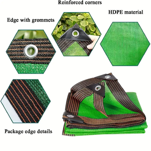 Filet d'ombrage de jardin résistant au tissu d'ombre vert noirâtre, bâche d'ombrage en maille durable avec œillets renforcés pour <span class=keywords><strong>serre</strong></span> - Product Image 2