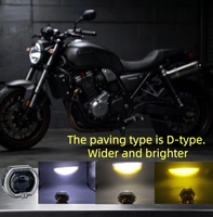 Phares LED intégrés pour moto, 2,5 pouces, avec lentille œil de démon, faisceau haut et bas, phares universels