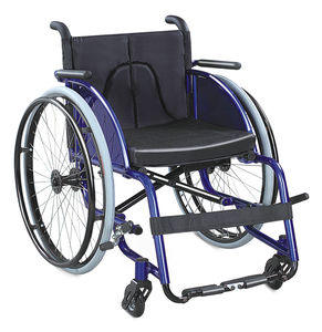 <span class=keywords><strong>Fauteuil</strong></span> <span class=keywords><strong>roulant</strong></span> sport en aluminium léger avec roues arrière à dégagement rapide pour personnes handicapées - Product Image 1