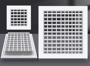 Sortie de <span class=keywords><strong>ventilation</strong></span> à persienne double couche personnalisée de vente chaude Design carré moderne avec volume et direction d'air réglables - Product Image 2