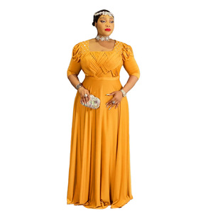 Cross-Border Rhinestone Fashion <strong>Dress</strong> African Foreign Trade AliExpress <strong>Plus</strong> <strong>Size</strong> Women's Clothing European American <strong>Bridesmaid</strong> - Product Image 5