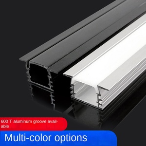 โปรไฟล์อลูมิเนียม LED รูปตัว T รุ่น 6063-T5 สีดำและสีเงิน รุ่น T6 แสงวอร์มไวท์ 3500K CRI 90 สำหรับงานแสงสว่าง - Product Image 5