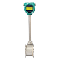 4-20mA CO2 keandalan tinggi QFM403 Mode LCD Digital Display DN25 pusaran aliran Meter pengukuran aliran Gas Vortex pengukur aliran udara