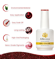 AiBevoow, suministros profesionales para uñas, 15ML, esmalte de Gel UV en remojo, muestra gratis, venta al por mayor, MOQ bajo, salón de estilo francés, botella de diseño DIY