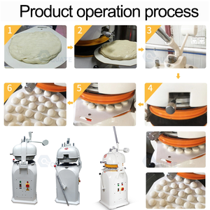 Máquina de corte y redondeo de masa semiautomática comercial Dumpling Pizza Bollo relleno al vapor Simit Bagel Scone Brioche - Product Image 6