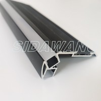 Filtre en aluminium antidérapant, pas de pas de haut et de bas, noir anodisé, nez d'escaliers, marche en aluminium