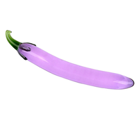 Hot Selling Seksspeeltjes Vrouwelijke Masturbatie Realistische Glazen Dildo 'S Voor Vrouwen Fruit Groente Vorm Dildo Anale Plug Met Geschenkdoos