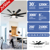 1stshine Fernbedienung Top-Bewerteter Umweltfreundlicher Kommerzieller Anpassbarer OEM/ODM Rostbeständiger Deckenventilator Mit LED-Beleuchtung