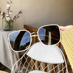 Fashion Retro White Metal <b>Large</b> <b>Frame</b> UV400 Protection Outdoor Luxury Unisex Sunglasses - Product Image 4