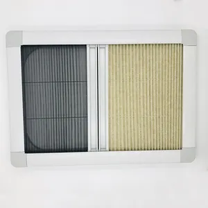 中国最优惠价格磁铁隐形Plisse门蚊虫飞网聚酯窗纱