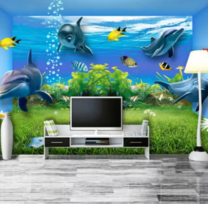 <span class=keywords><strong>วอลเปเปอร์</strong></span>ภาพพิมพ์ 3 มิติ ตกแต่งผนังบ้าน <span class=keywords><strong>ฉาก</strong></span>ในฝันของโลกใต้น้ำ ขนาดตามสั่ง - Product Image 2