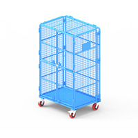 Chariot de stockage logistique pliable et verrouillable, chariot de manutention pour équipement médical et biens de valeur