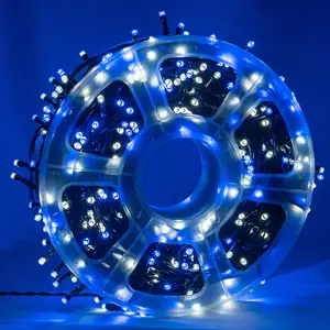 500 Led yeşil tel peri işık noel işıkları açık pırıltı akıllı ağaç dekorasyon LED dize işıklar